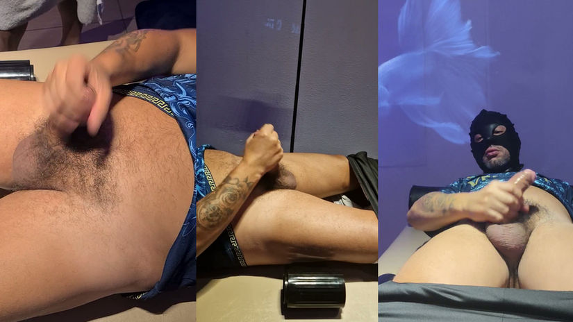 331 - Peludo gozando com o masturbador